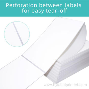 4X6 Fanfold Self Adhesive Thermal Transfer Shipping Labels